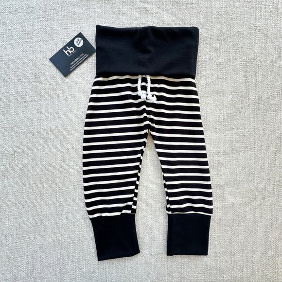 NEW Hazel Bleu Black and White Striped Pants 18-24mo - Picture 1 of 3